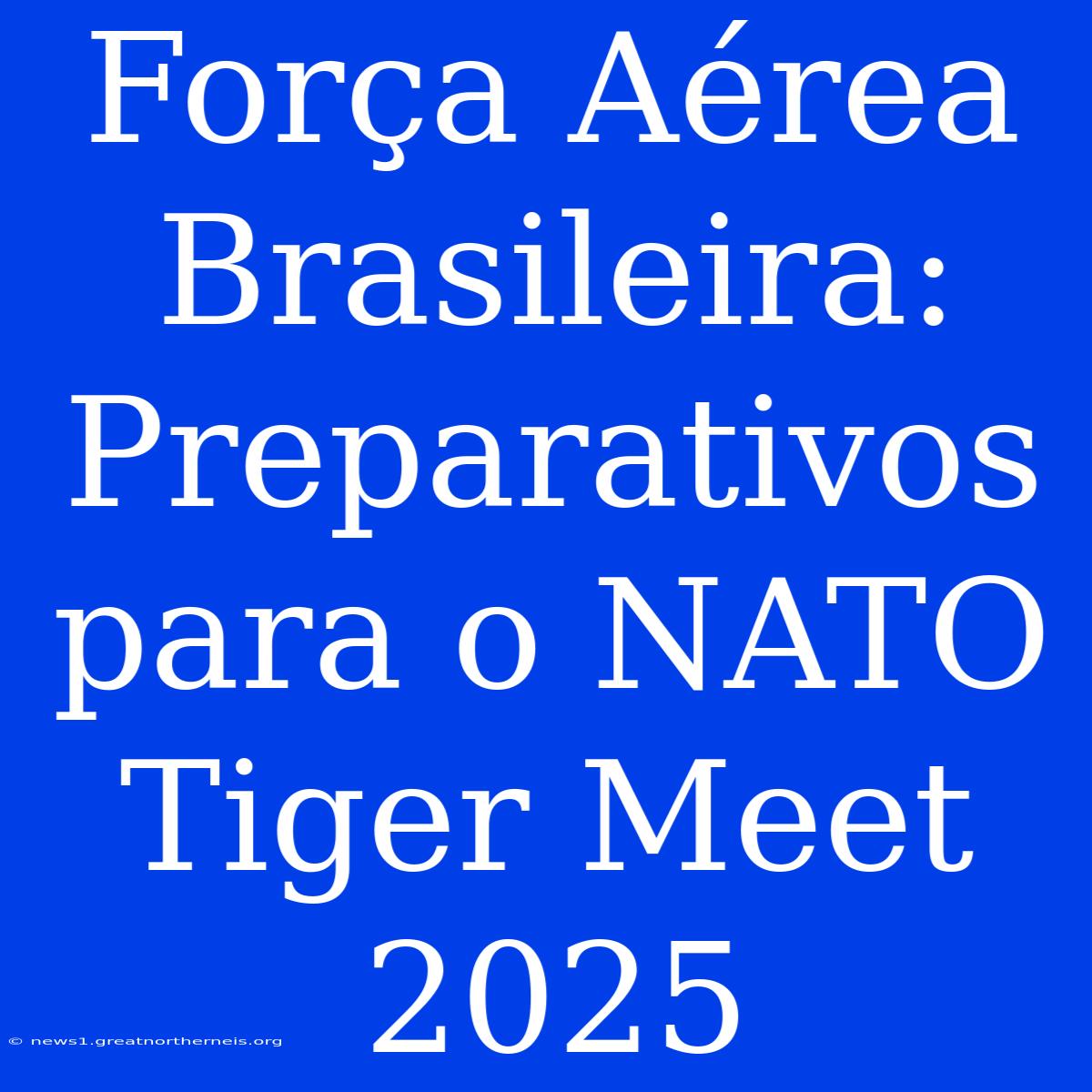 Força Aérea Brasileira: Preparativos Para O NATO Tiger Meet 2025