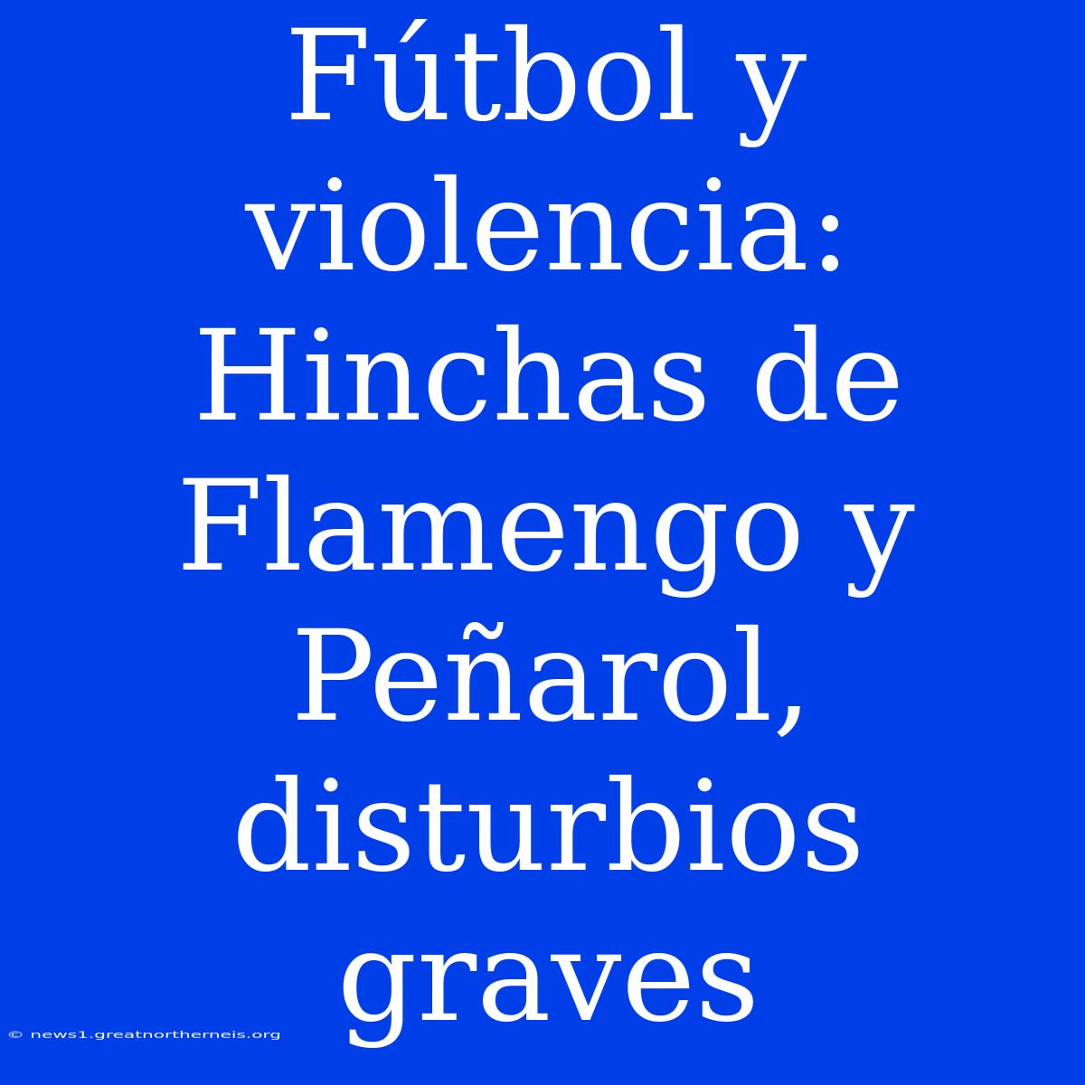 Fútbol Y Violencia: Hinchas De Flamengo Y Peñarol, Disturbios Graves