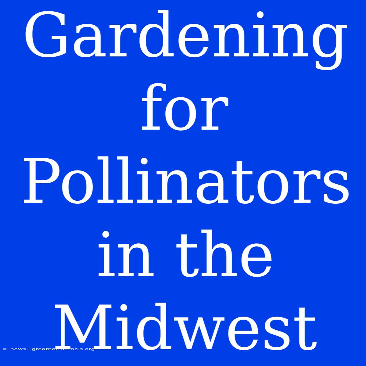 Gardening For Pollinators In The Midwest