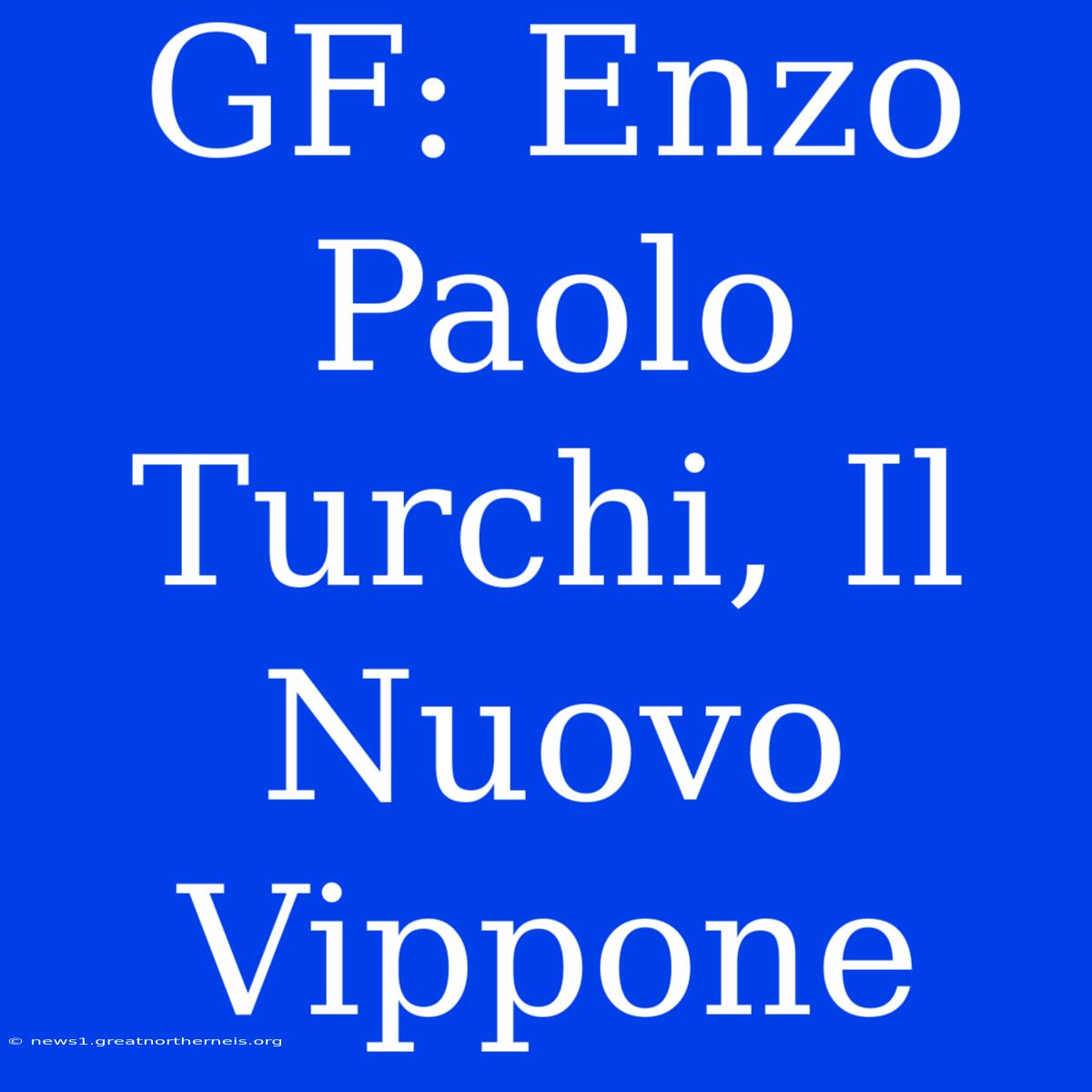 GF: Enzo Paolo Turchi, Il Nuovo Vippone