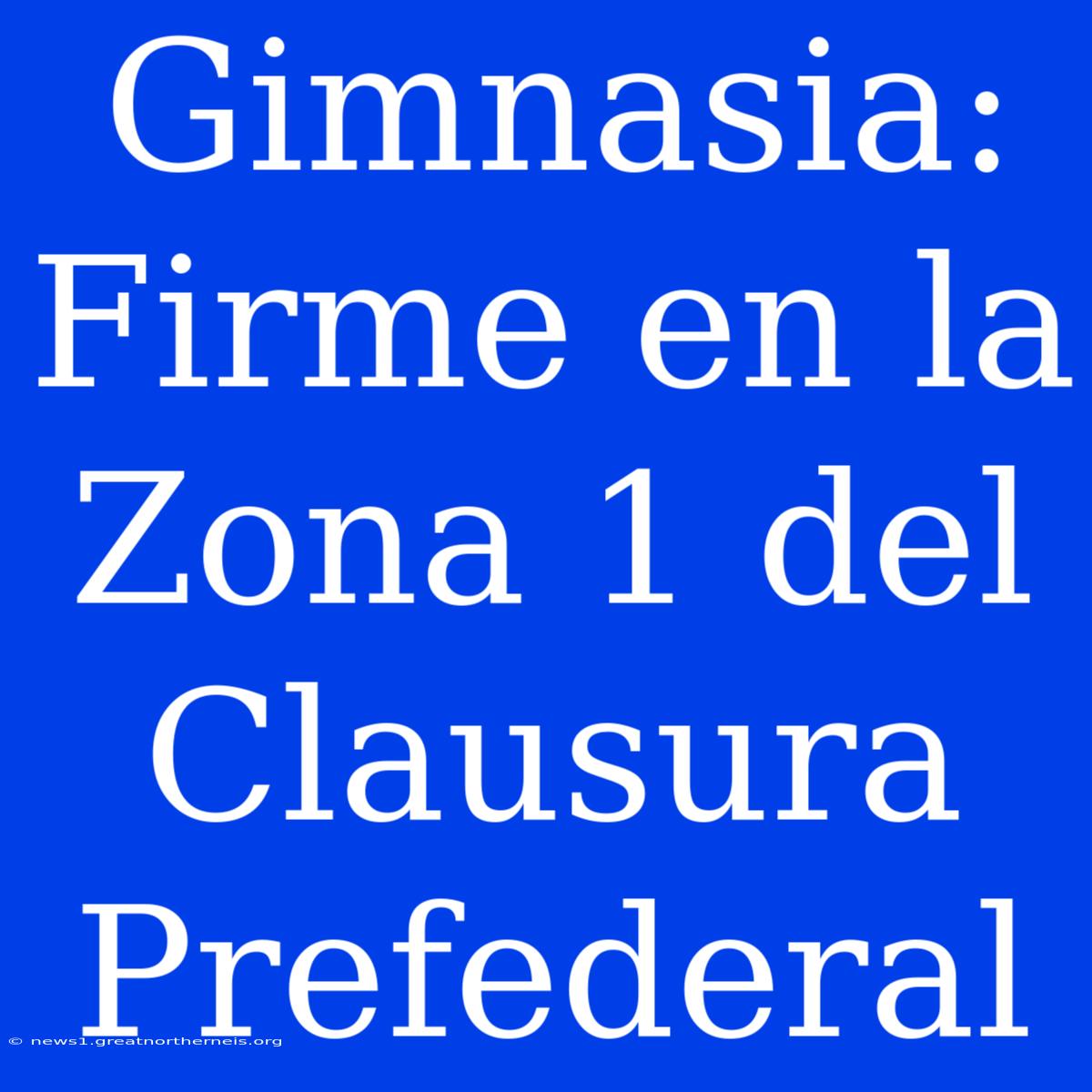 Gimnasia: Firme En La Zona 1 Del Clausura Prefederal