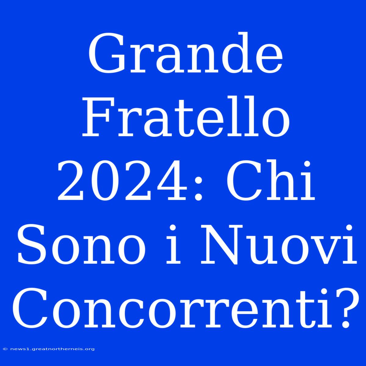 Grande Fratello 2024: Chi Sono I Nuovi Concorrenti?