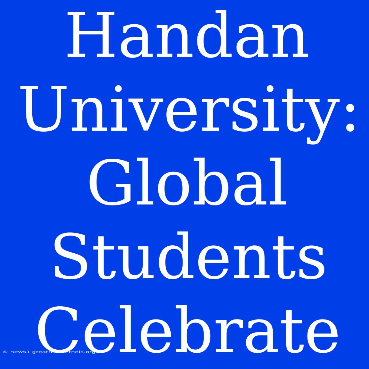 Handan University:  Global Students Celebrate