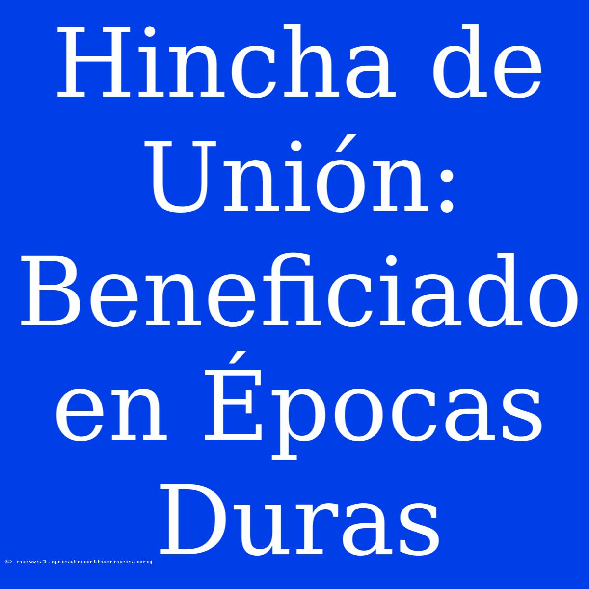 Hincha De Unión: Beneficiado En Épocas Duras