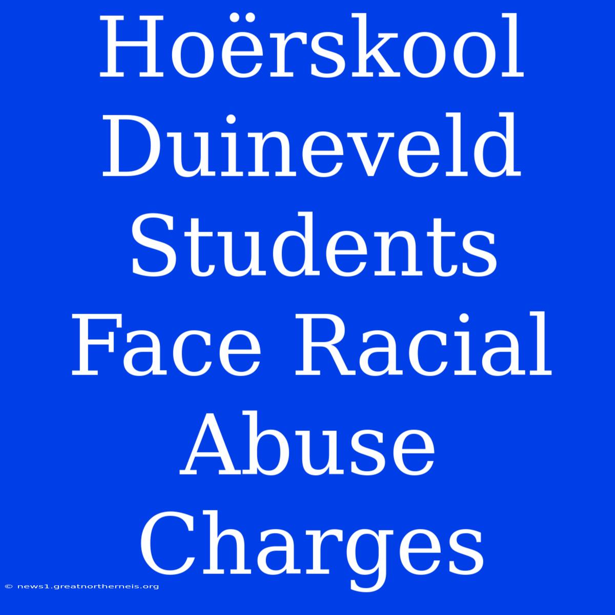 Hoërskool Duineveld Students Face Racial Abuse Charges