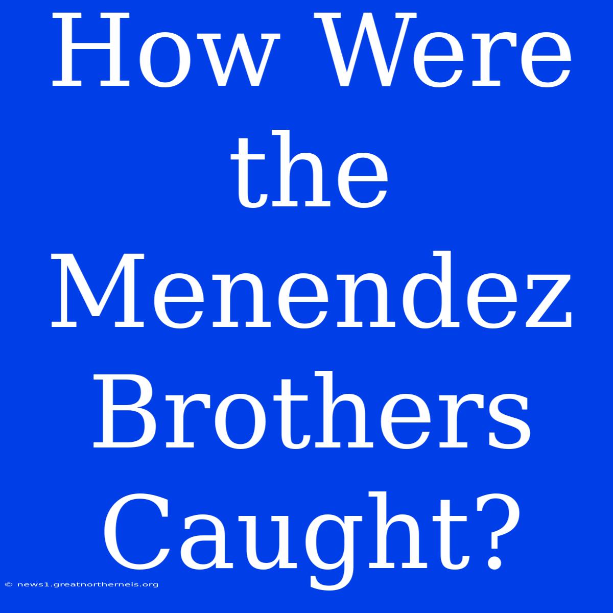 How Were The Menendez Brothers Caught?