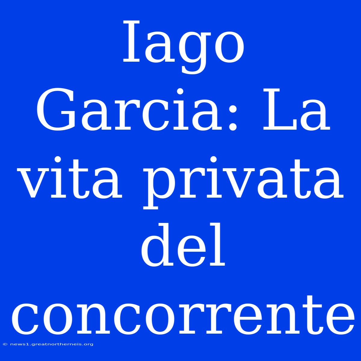 Iago Garcia: La Vita Privata Del Concorrente