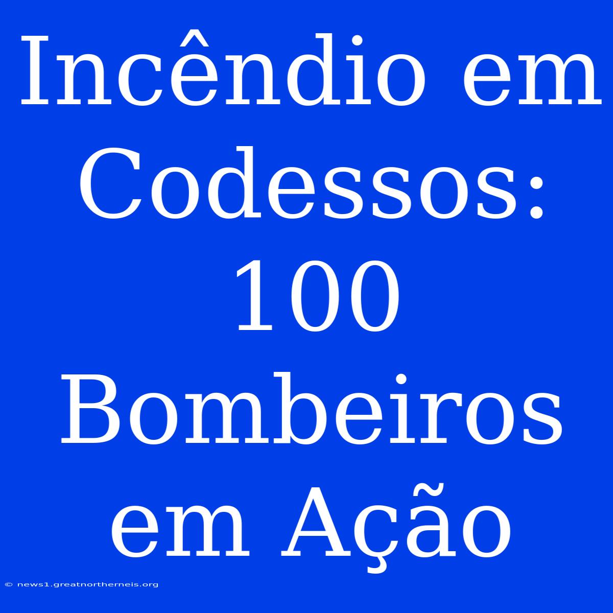 Incêndio Em Codessos: 100 Bombeiros Em Ação