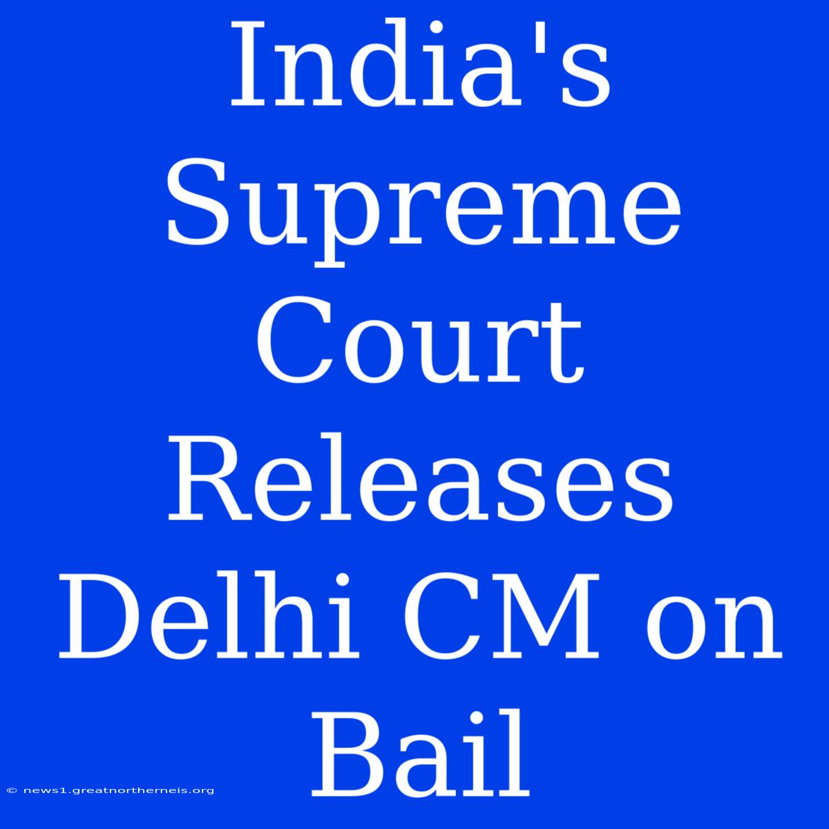 India's Supreme Court Releases Delhi CM On Bail