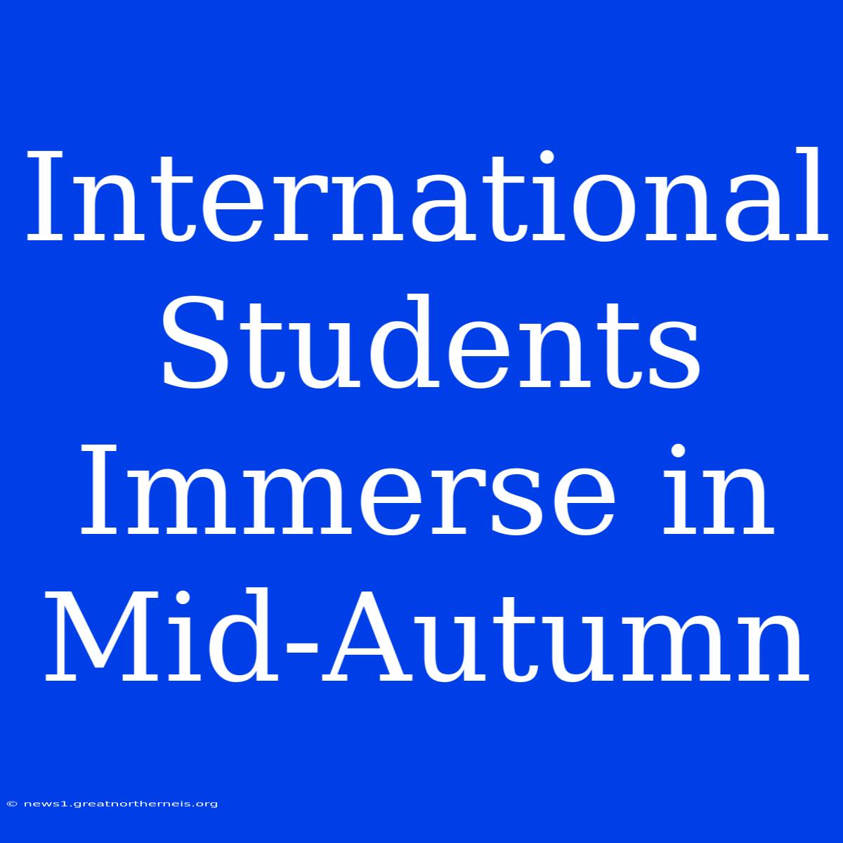 International Students Immerse In Mid-Autumn