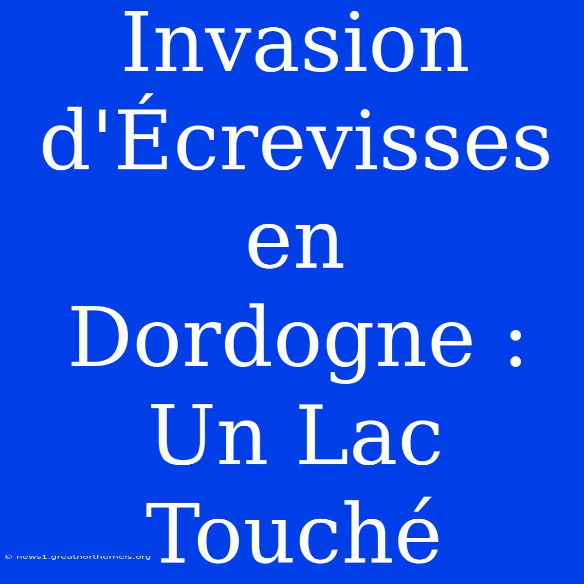 Invasion D'Écrevisses En Dordogne : Un Lac Touché