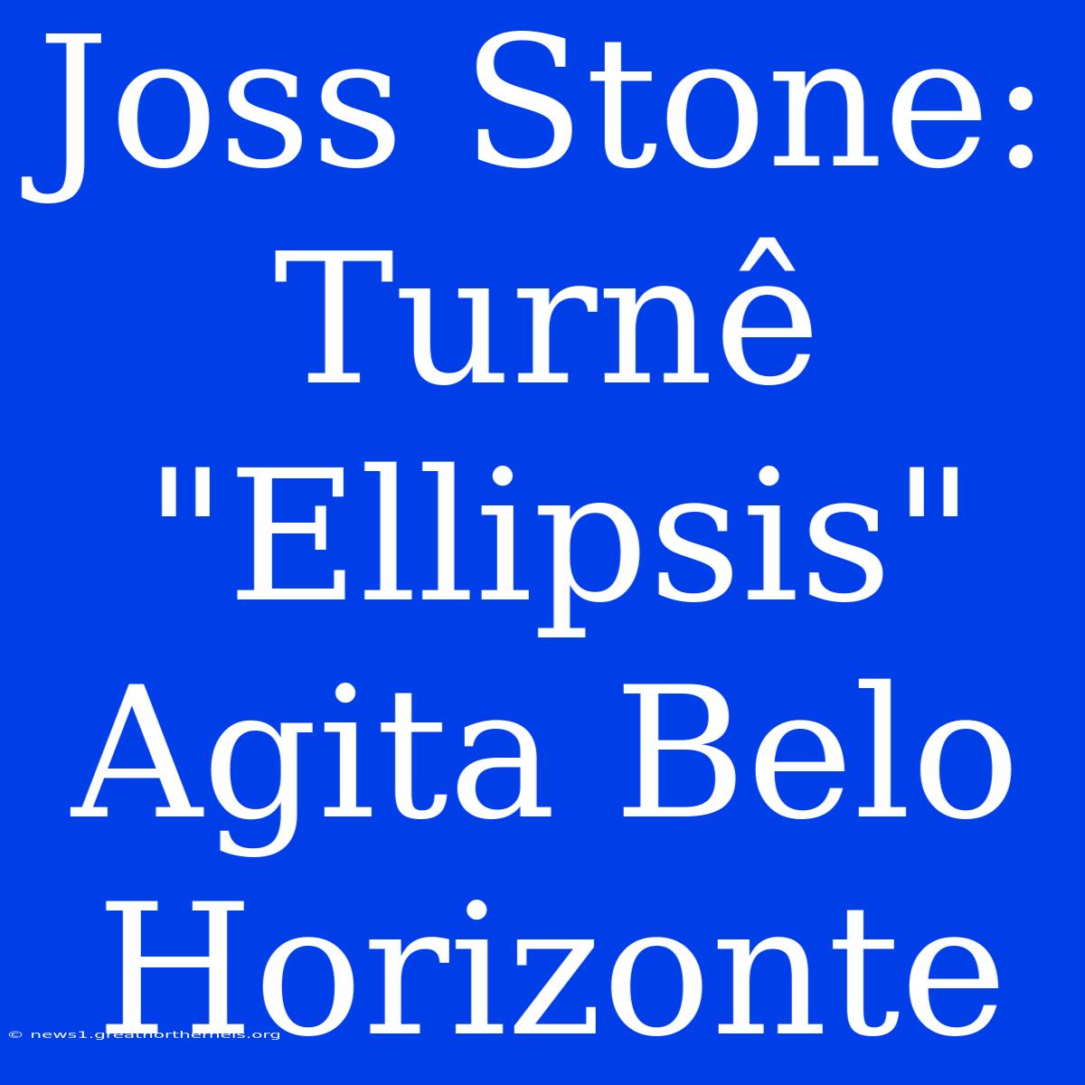 Joss Stone: Turnê 