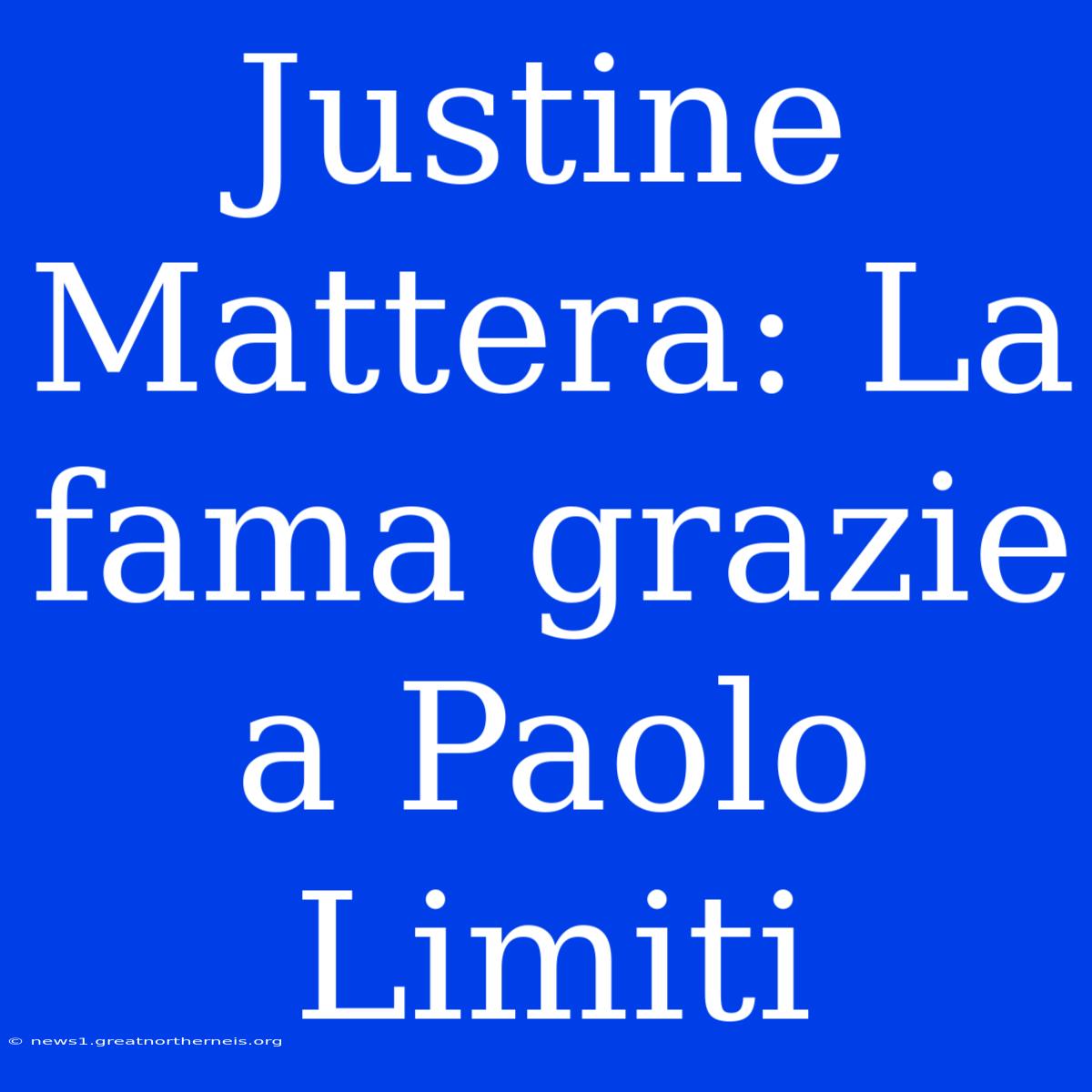 Justine Mattera: La Fama Grazie A Paolo Limiti