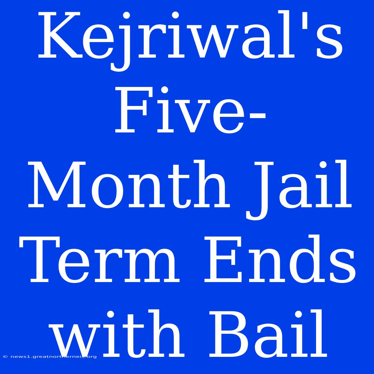 Kejriwal's Five-Month Jail Term Ends With Bail