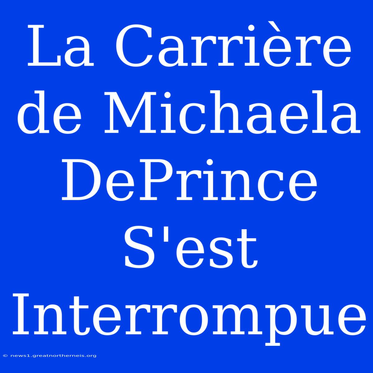 La Carrière De Michaela DePrince S'est Interrompue