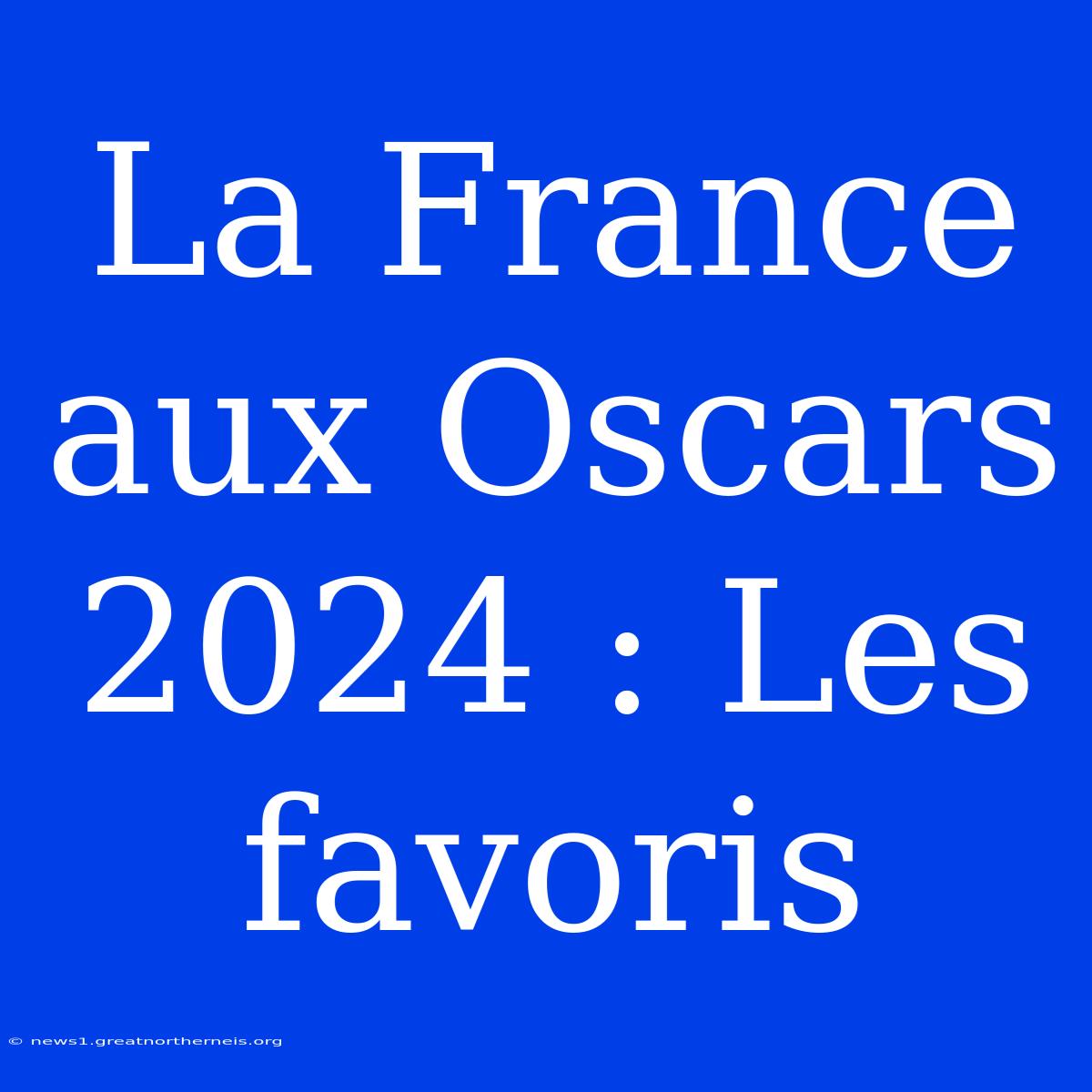 La France Aux Oscars 2024 : Les Favoris