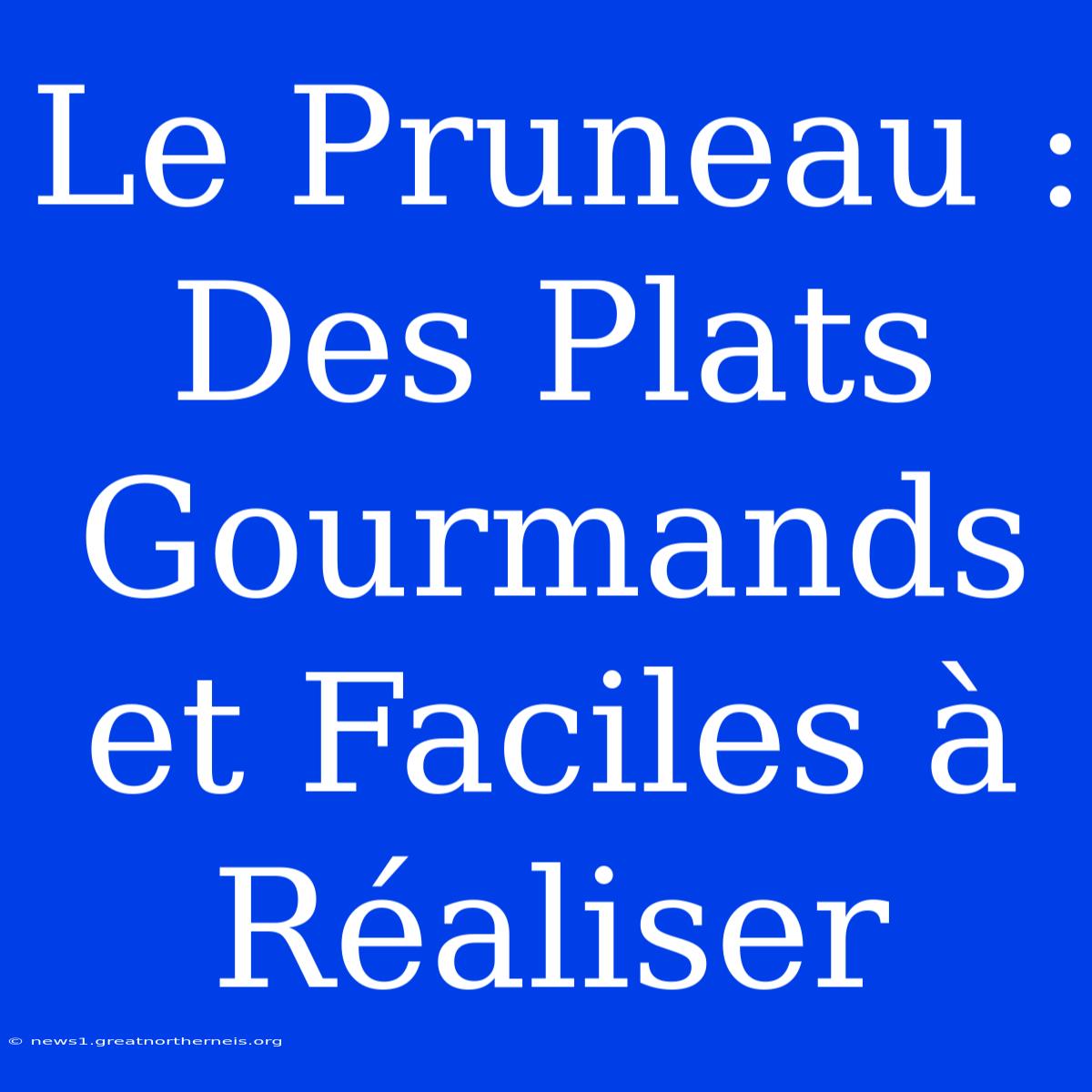 Le Pruneau : Des Plats Gourmands Et Faciles À Réaliser