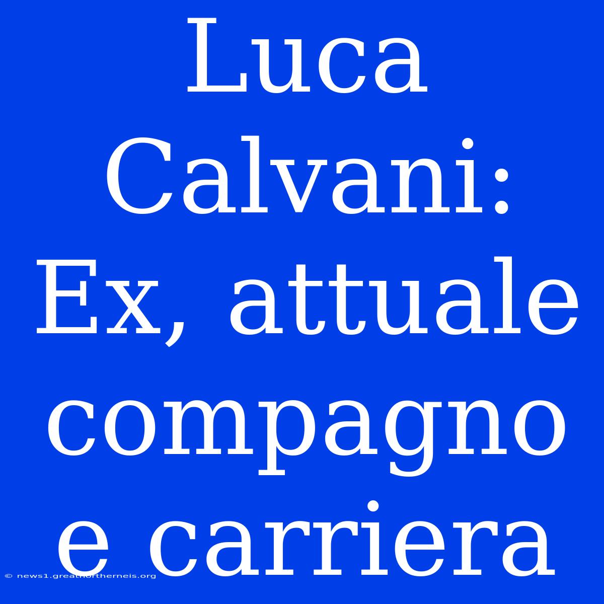 Luca Calvani: Ex, Attuale Compagno E Carriera