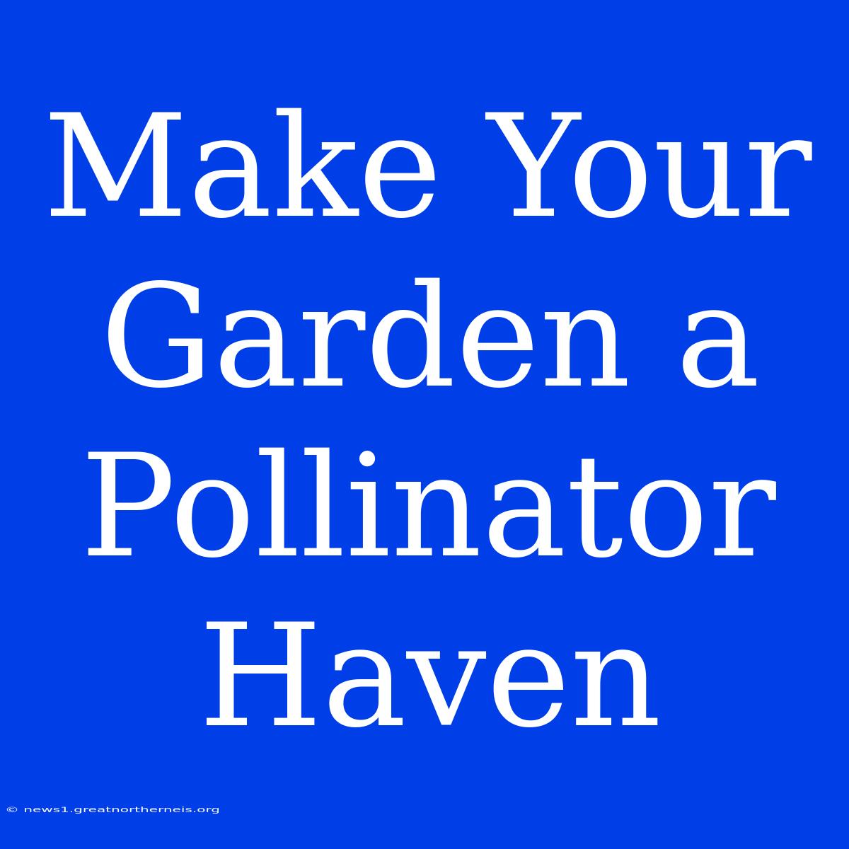 Make Your Garden A Pollinator Haven