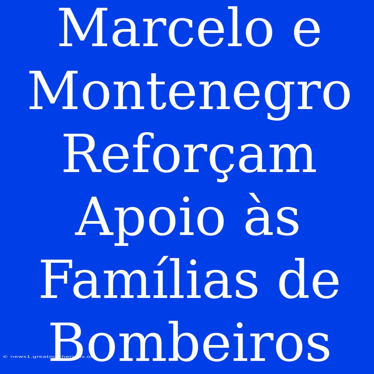 Marcelo E Montenegro Reforçam Apoio Às Famílias De Bombeiros