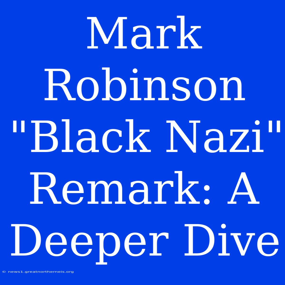 Mark Robinson 