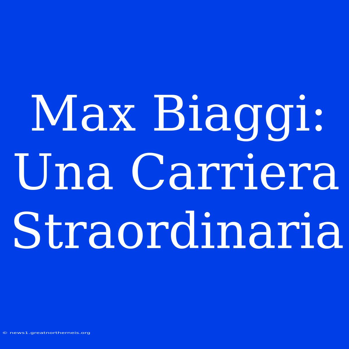 Max Biaggi: Una Carriera Straordinaria