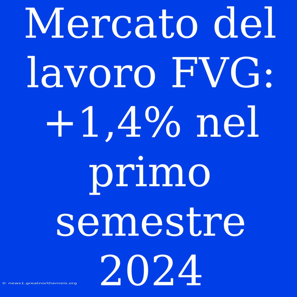 Mercato Del Lavoro FVG: +1,4% Nel Primo Semestre 2024