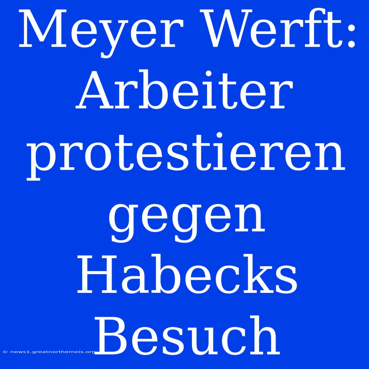 Meyer Werft: Arbeiter Protestieren Gegen Habecks Besuch