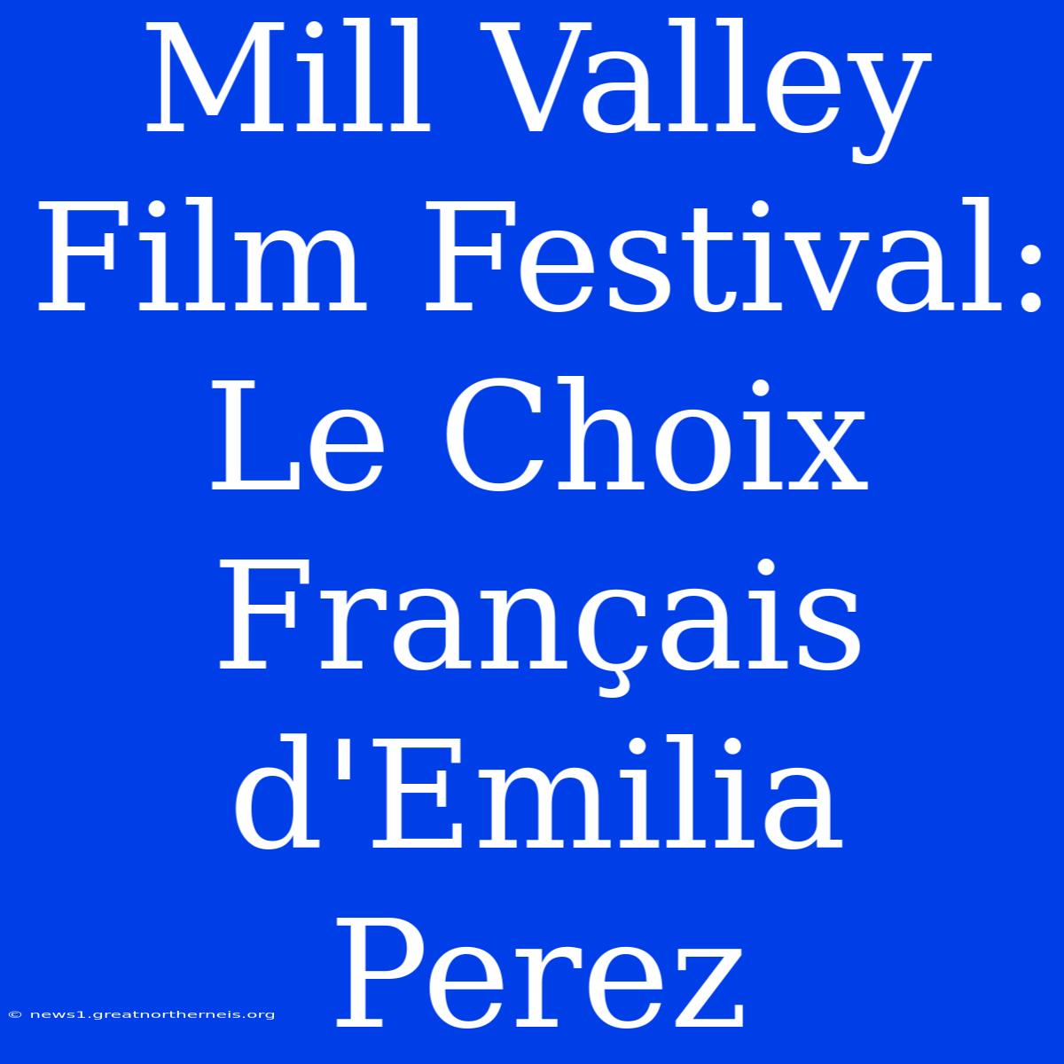 Mill Valley Film Festival: Le Choix Français D'Emilia Perez