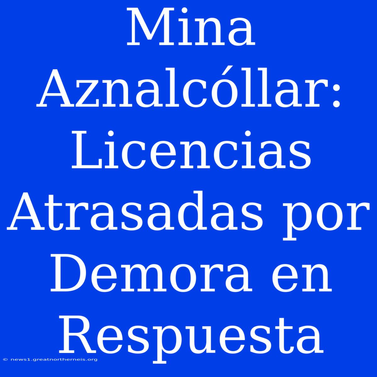 Mina Aznalcóllar: Licencias Atrasadas Por Demora En Respuesta