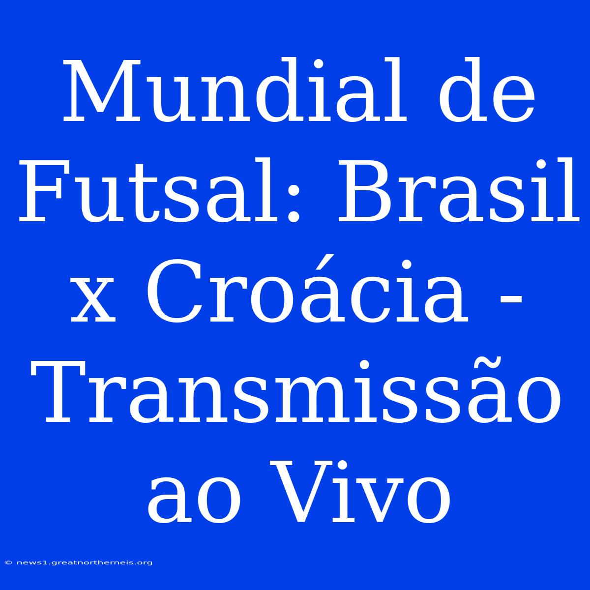 Mundial De Futsal: Brasil X Croácia - Transmissão Ao Vivo