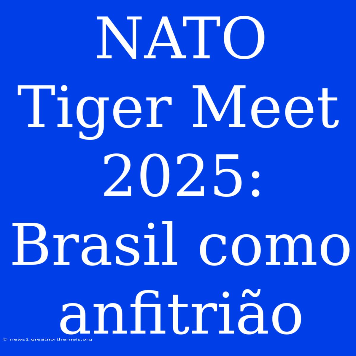 NATO Tiger Meet 2025: Brasil Como Anfitrião