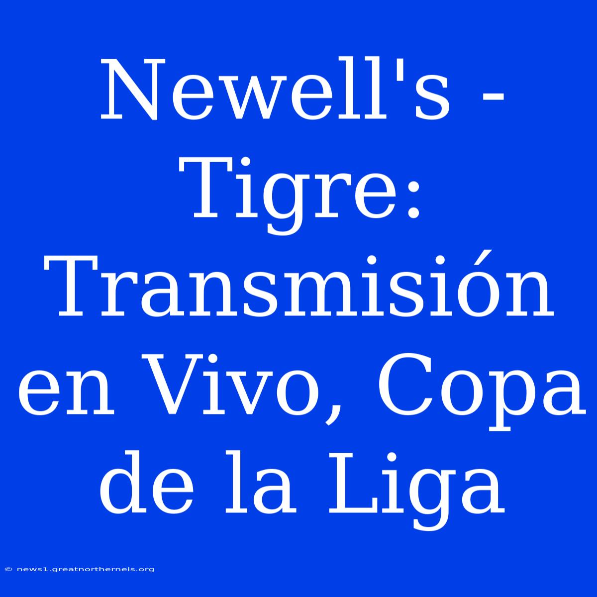 Newell's - Tigre: Transmisión En Vivo, Copa De La Liga