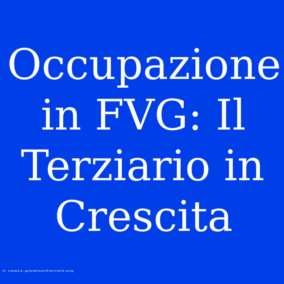 Occupazione In FVG: Il Terziario In Crescita