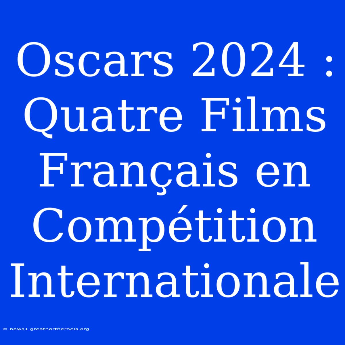 Oscars 2024 : Quatre Films Français En Compétition Internationale