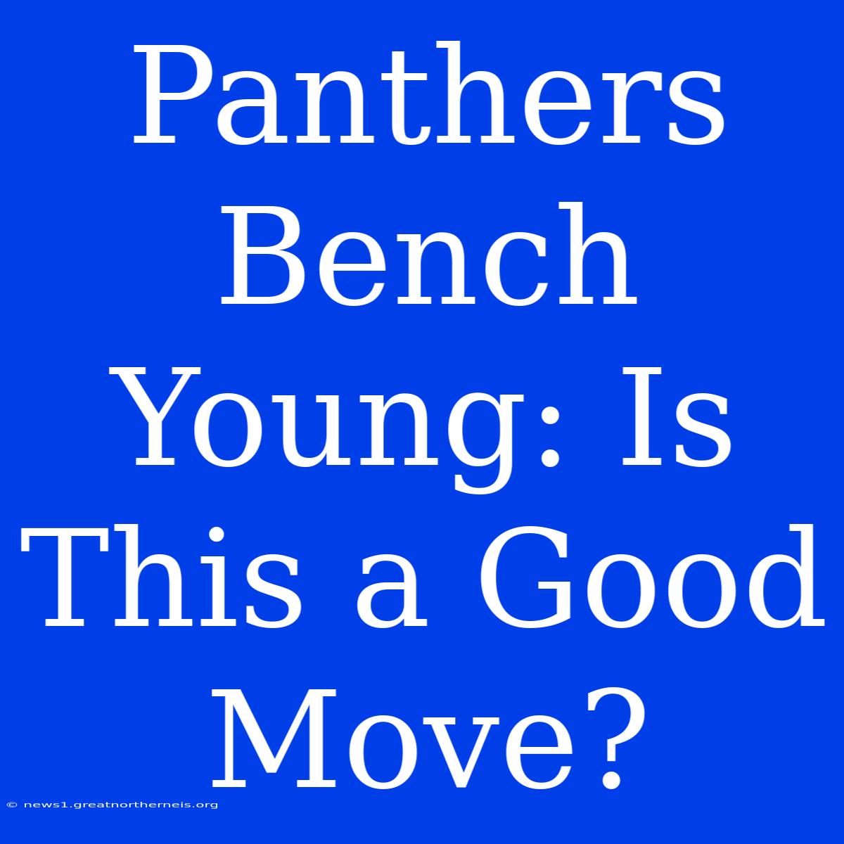 Panthers Bench Young: Is This A Good Move?