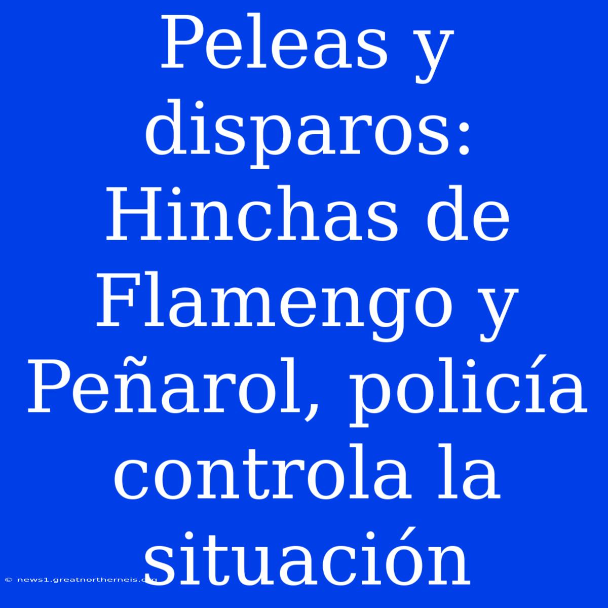 Peleas Y Disparos: Hinchas De Flamengo Y Peñarol, Policía Controla La Situación