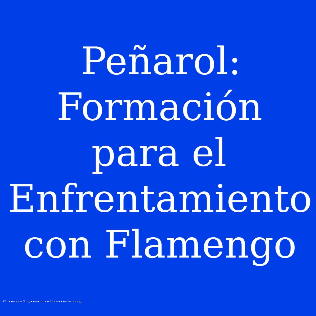 Peñarol: Formación Para El Enfrentamiento Con Flamengo