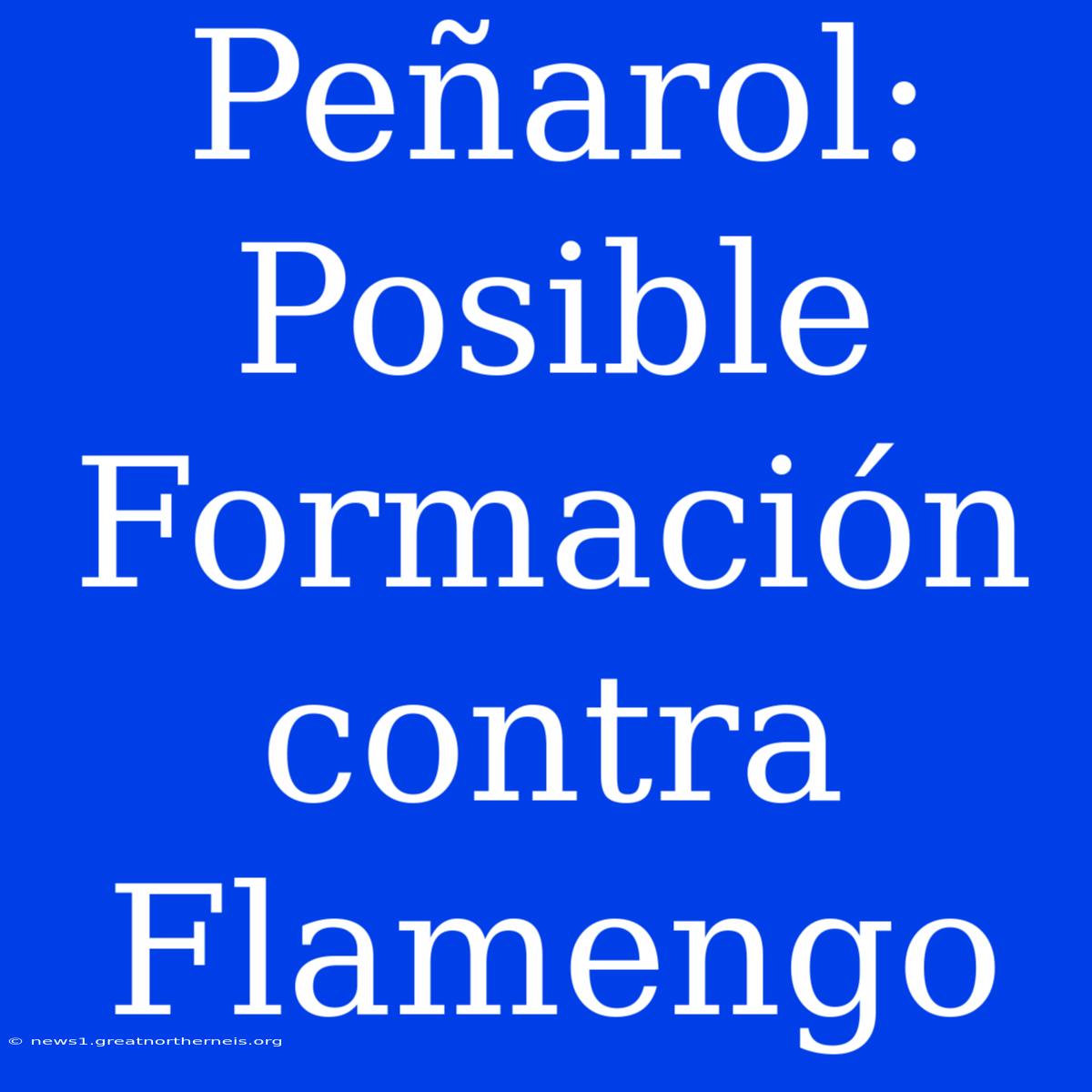 Peñarol: Posible Formación Contra Flamengo