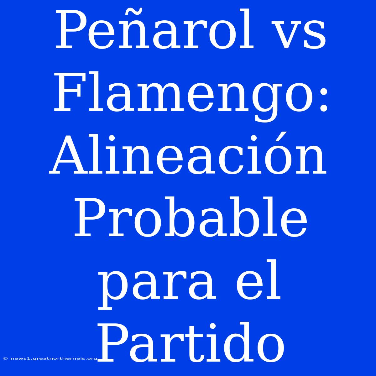 Peñarol Vs Flamengo: Alineación Probable Para El Partido