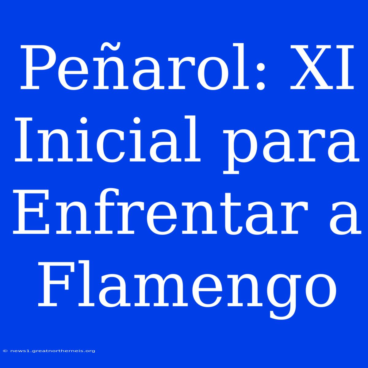 Peñarol: XI Inicial Para Enfrentar A Flamengo