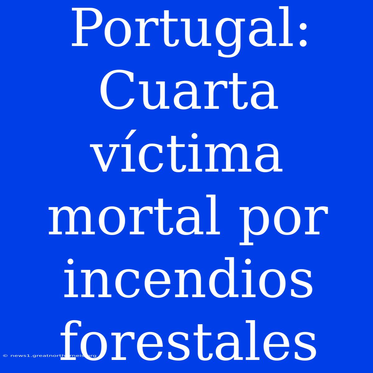 Portugal: Cuarta Víctima Mortal Por Incendios Forestales