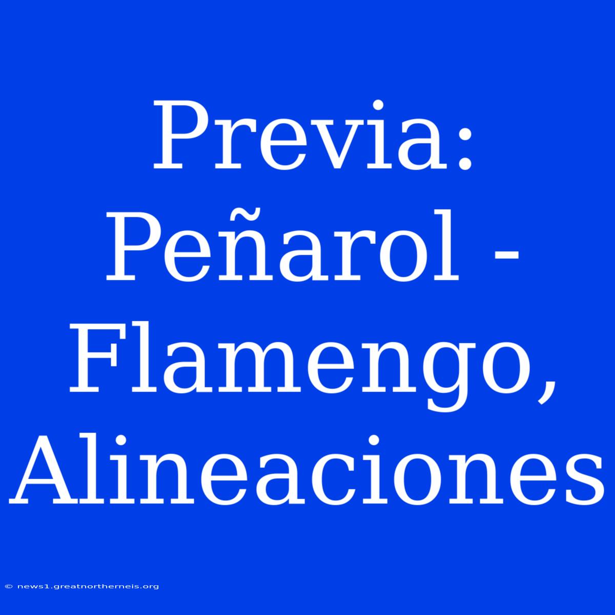 Previa: Peñarol - Flamengo, Alineaciones