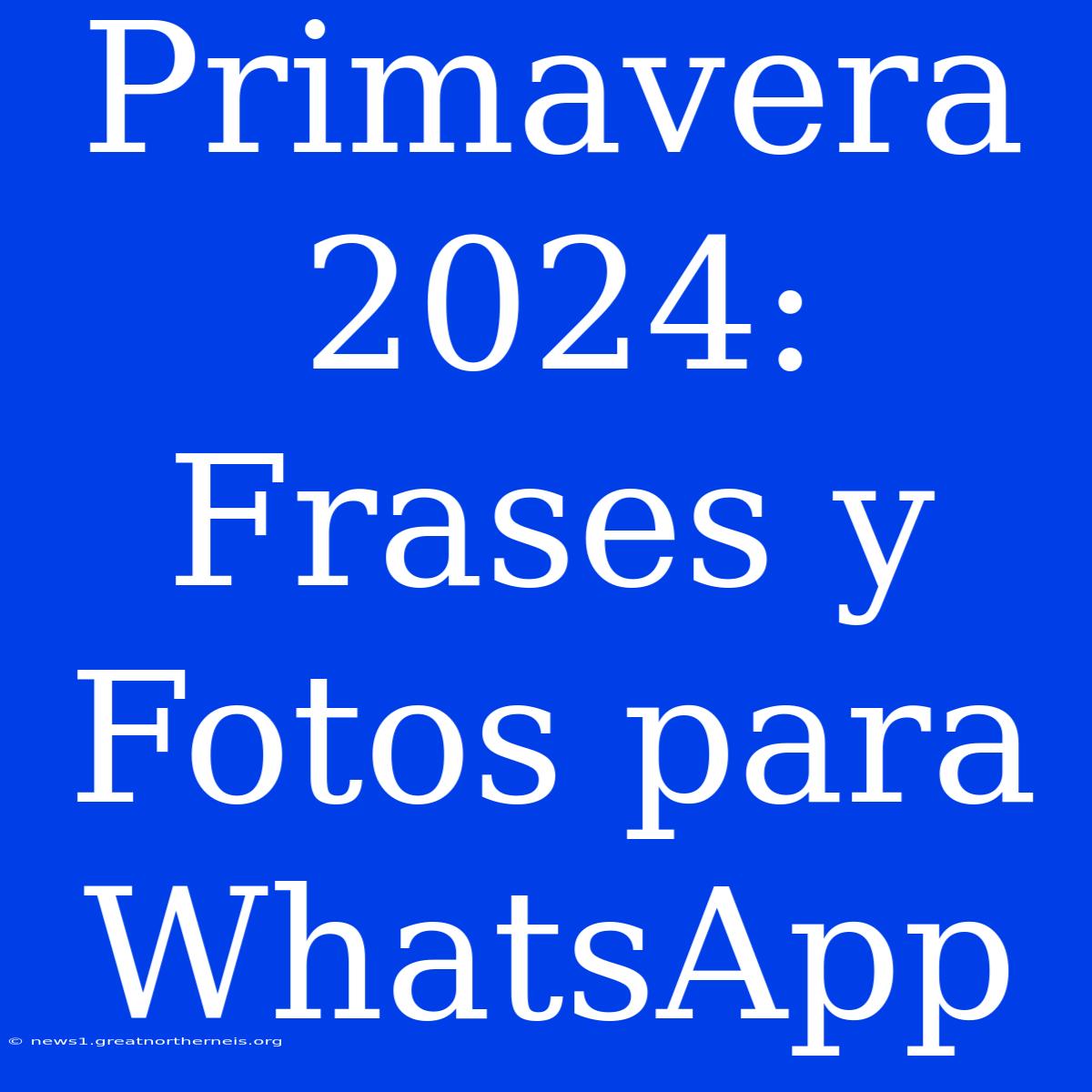 Primavera 2024: Frases Y Fotos Para WhatsApp