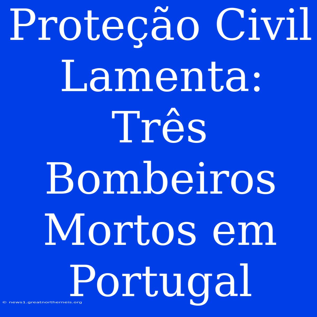 Proteção Civil Lamenta: Três Bombeiros Mortos Em Portugal