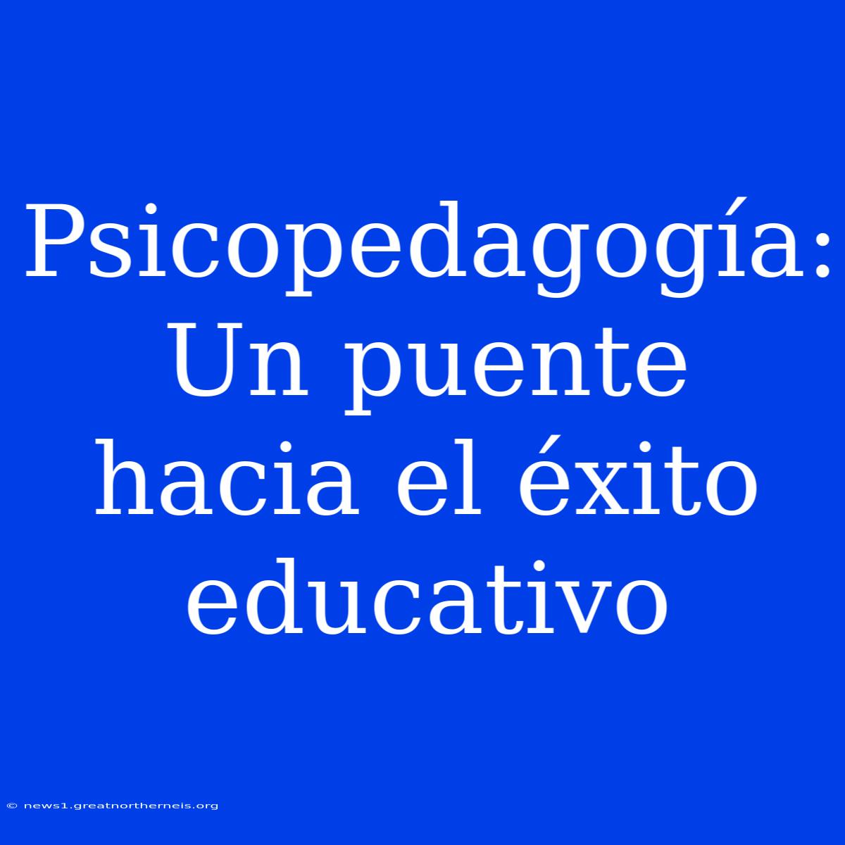 Psicopedagogía: Un Puente Hacia El Éxito Educativo