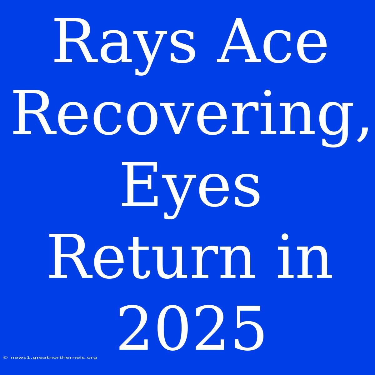 Rays Ace Recovering, Eyes Return In 2025