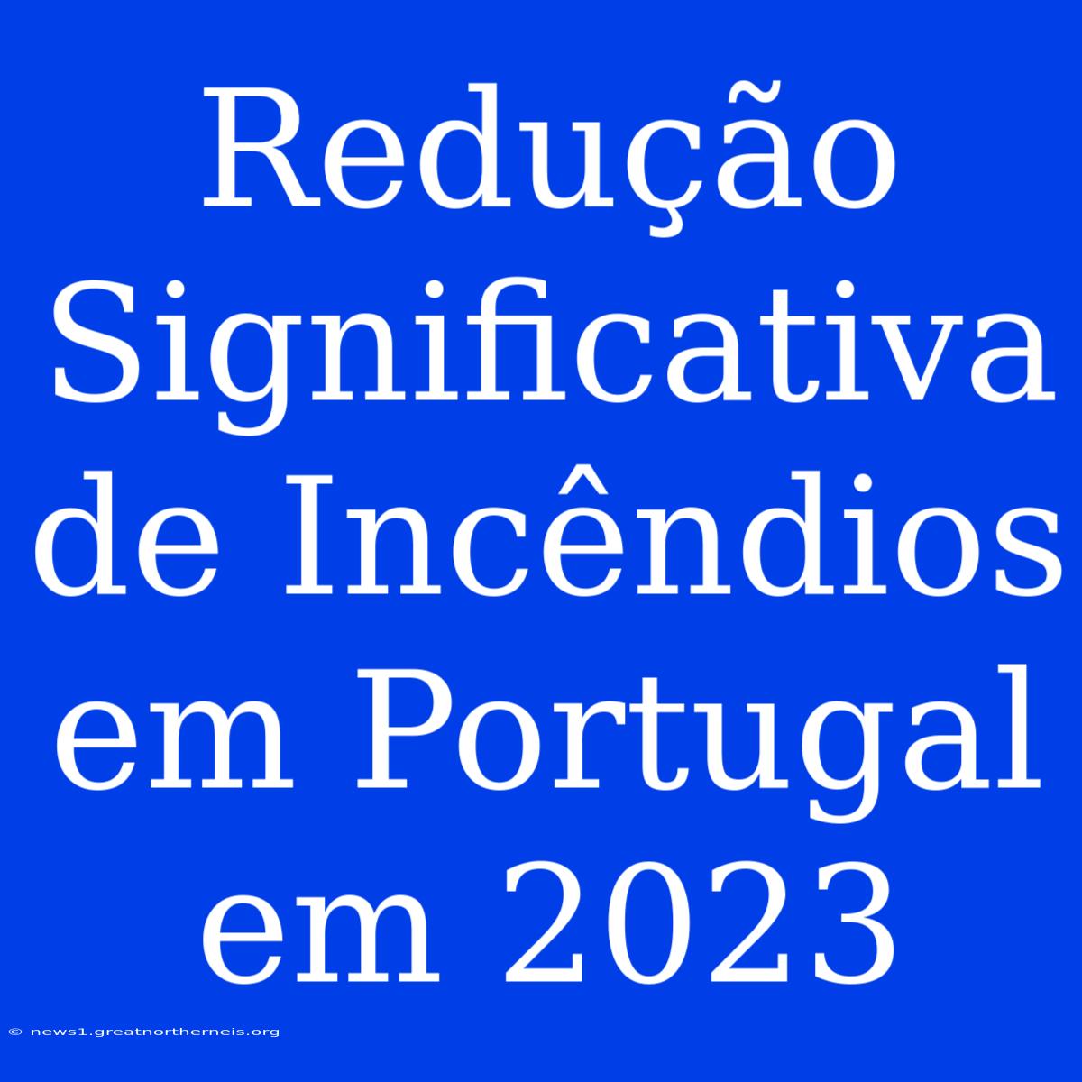 Redução Significativa De Incêndios Em Portugal Em 2023