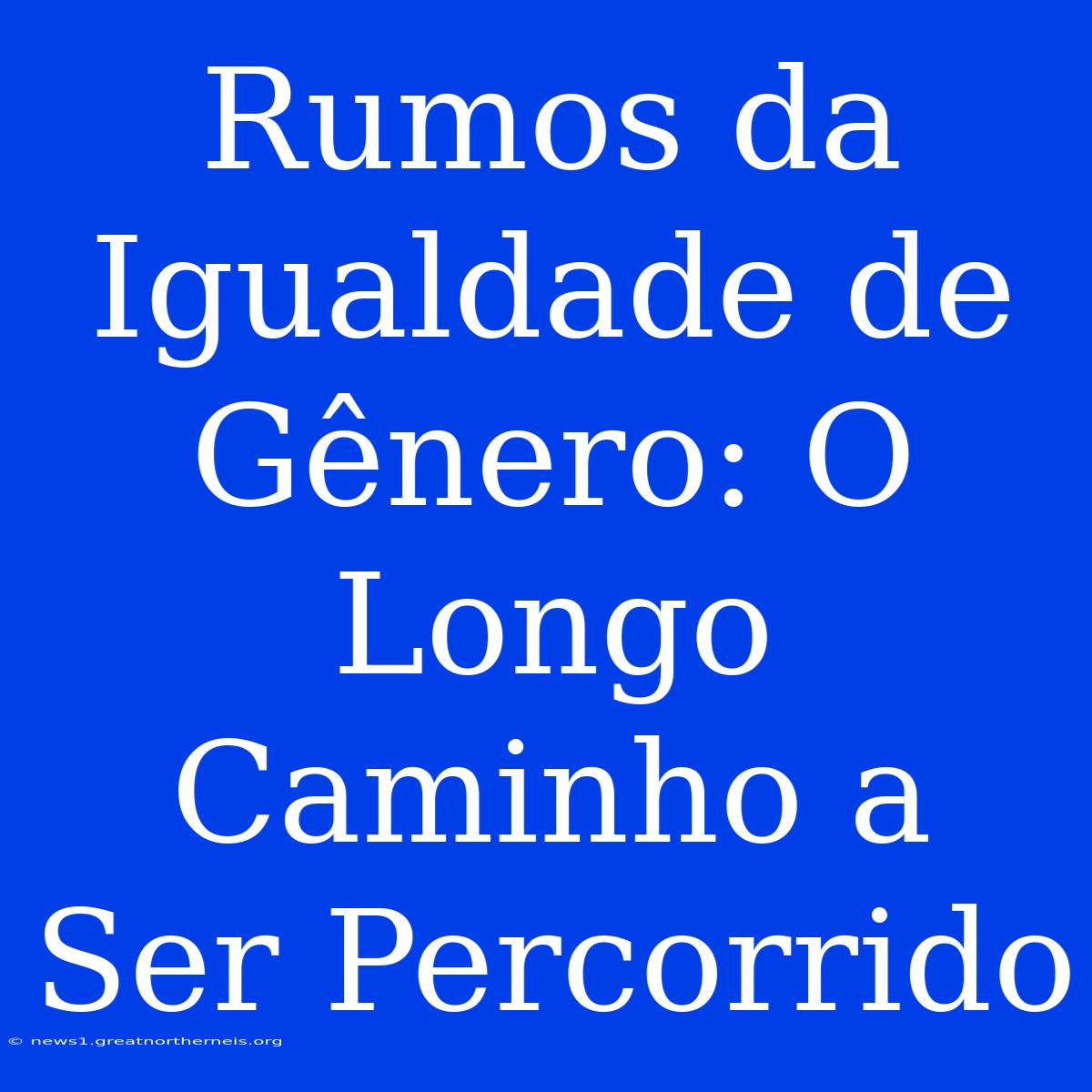 Rumos Da Igualdade De Gênero: O Longo Caminho A Ser Percorrido