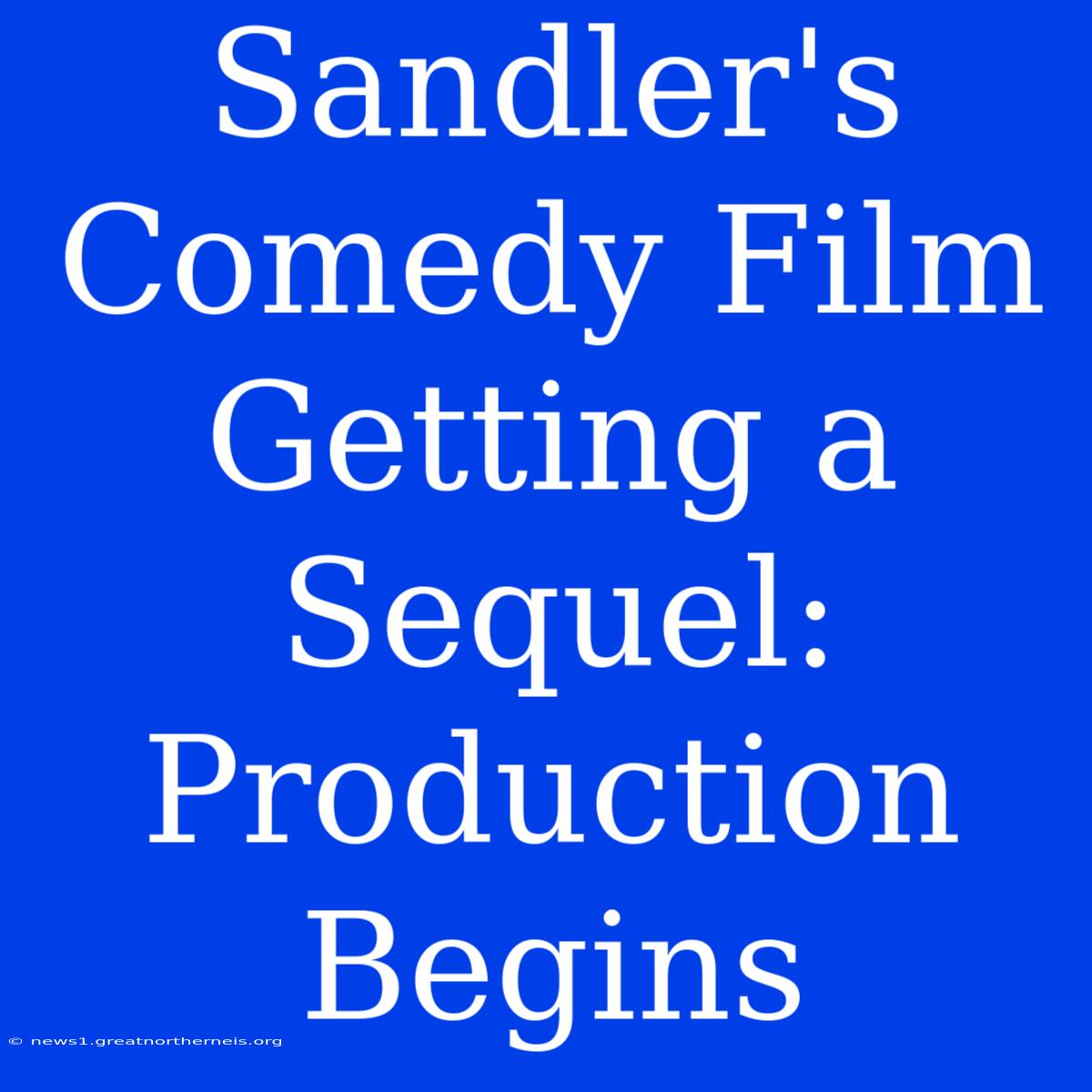 Sandler's Comedy Film Getting A Sequel: Production Begins